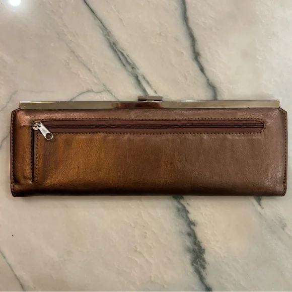 Vintage Chinese Laundry Two-Tone Leather Wallet Clutch – Y2K Era - Picture 4 of 15